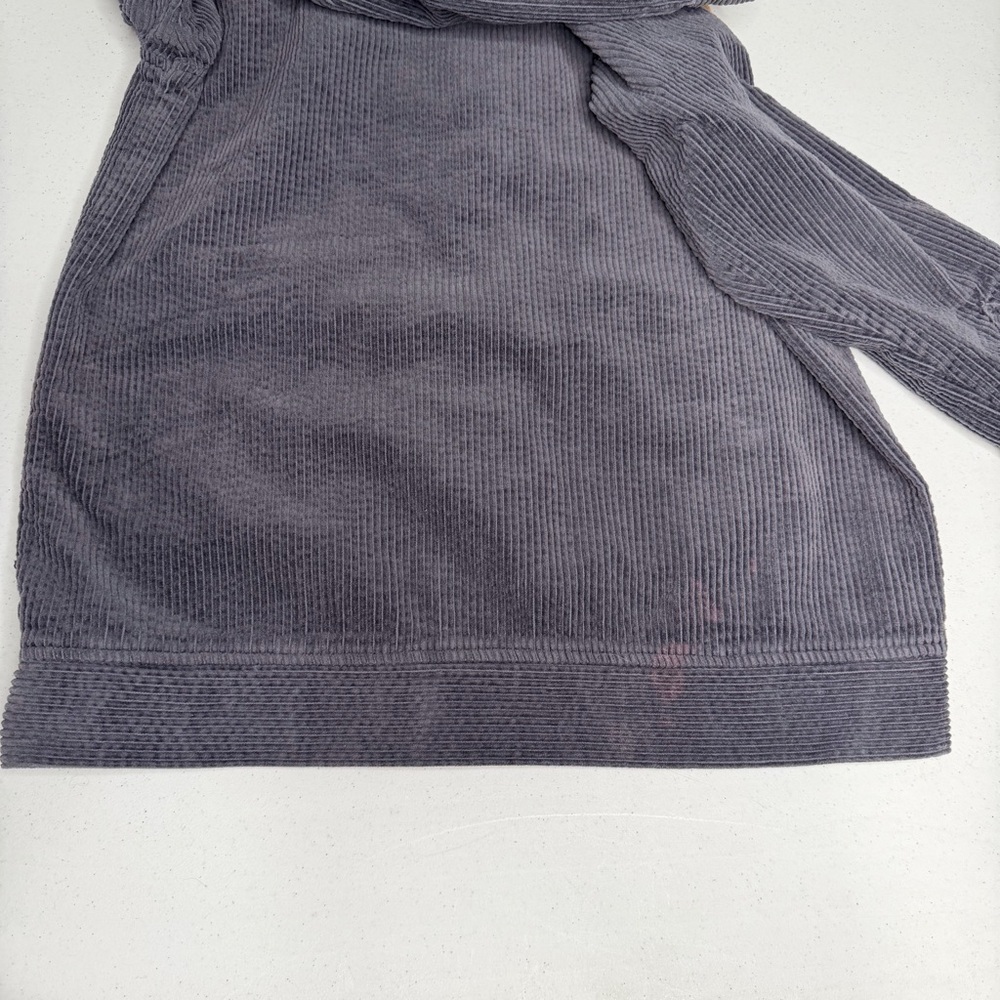 Men's Gray and Mustard Corduroy Zip-Front Shirt Jacket - Picture 15 of 16